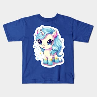 cute Kawaii Unicorn sticker Kids T-Shirt